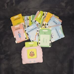 Pink Educational Toy with Flashcards